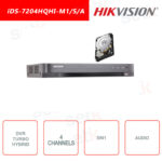 Hikvision iDS-7204HQHI-M1/S DVR AcuSense 4 canaux H.265 Pro+