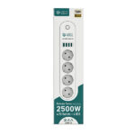 Light Wave LW EXT-44U-2P – Multiprise | 4 prises | 4 USB | 2500 W