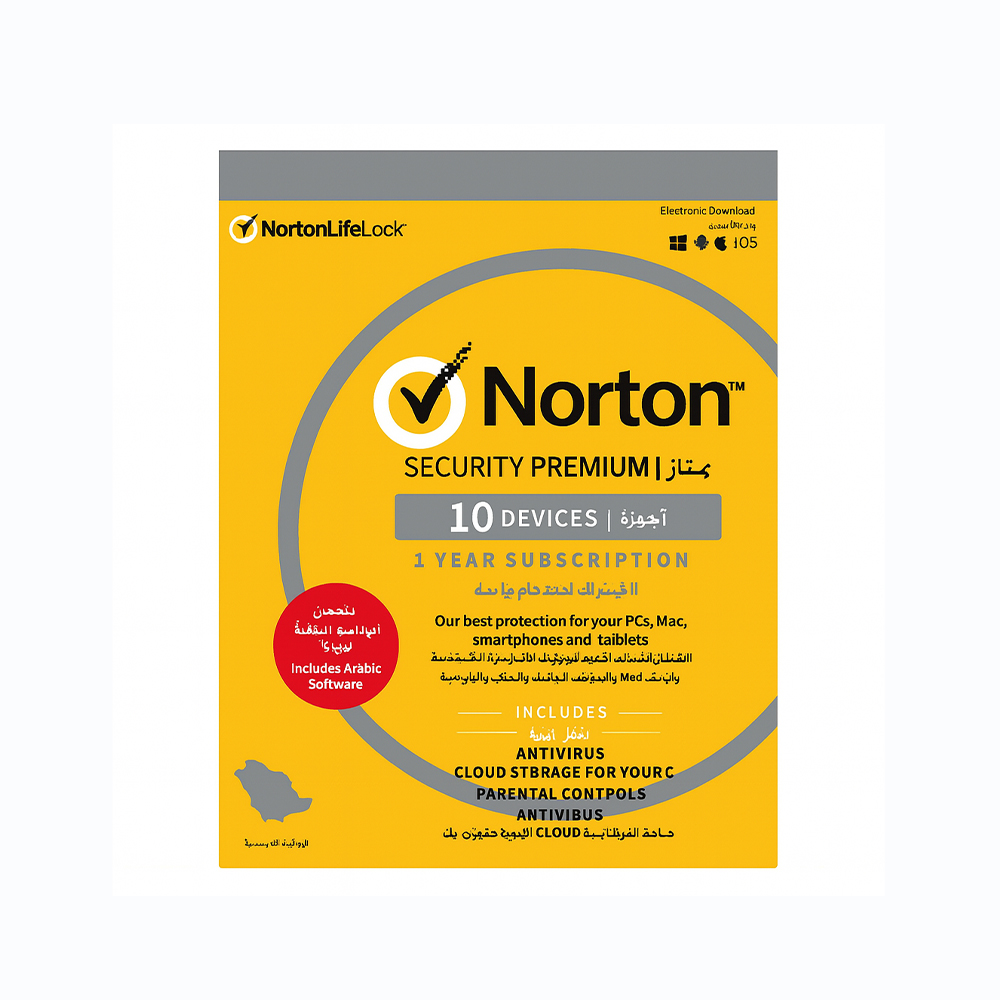 Antivirus Norton Security Premium – Protection complète pour 10 appareils