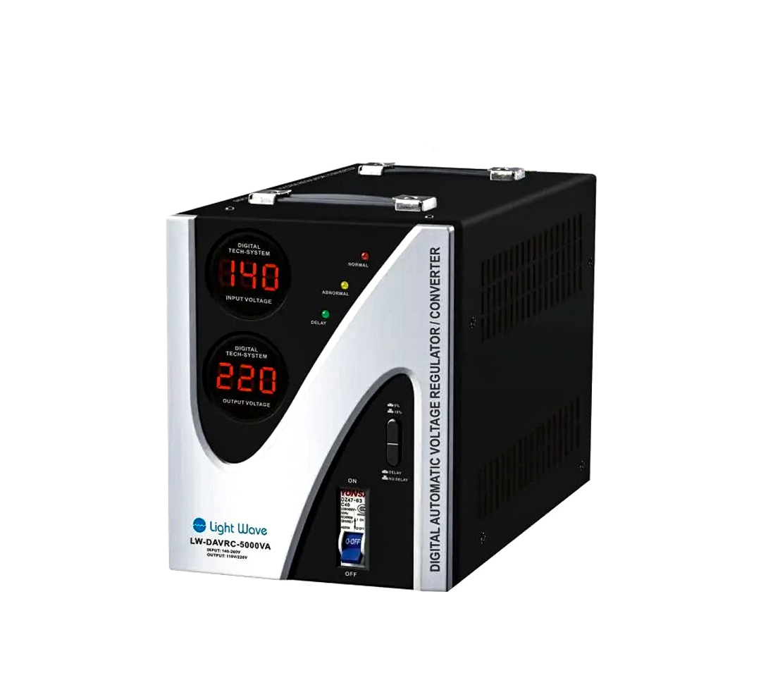 REGULATEUR DE TENSION LW DAVR-5000VA USB DIGITAL 2 LW DAVR‑5000 VA USB – Régulateur numérique haute capacité avec port USB