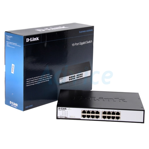 D-Link DGS‑1016D – Switch Gigabit 16×ports, fanless, rackable & unmanaged