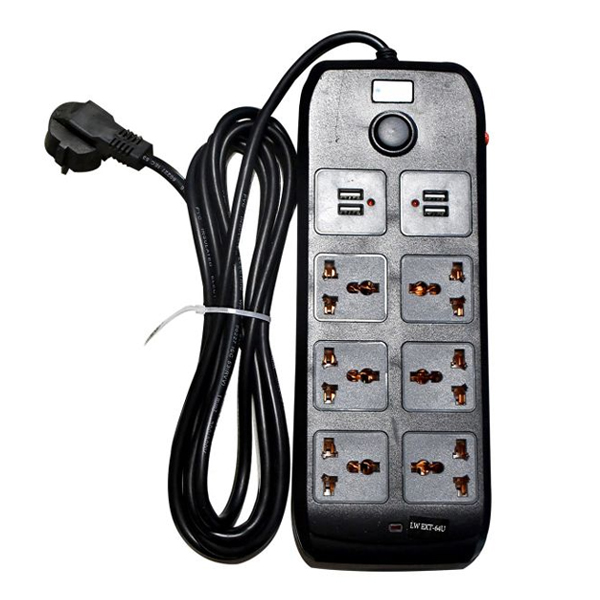 Surge LW EXT‑64U 3 m – Multiprise 6 ports + 4 USB avec protection avancée