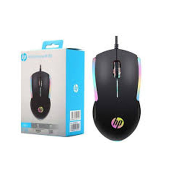 HP M160 – Souris USB filaire LED RGB, 1000 DPI, design ambidextre