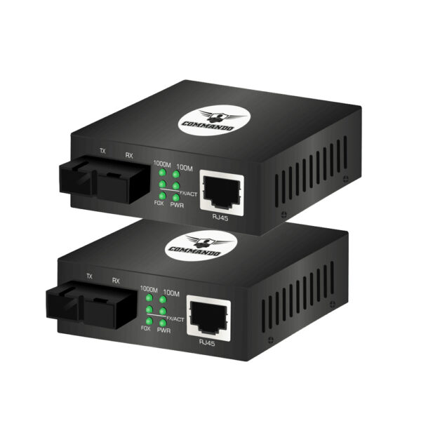 Convertisseur fibre optique COMMANDO Lightning FIBER 1GE – monomode, double fibre, 25 km bon prix