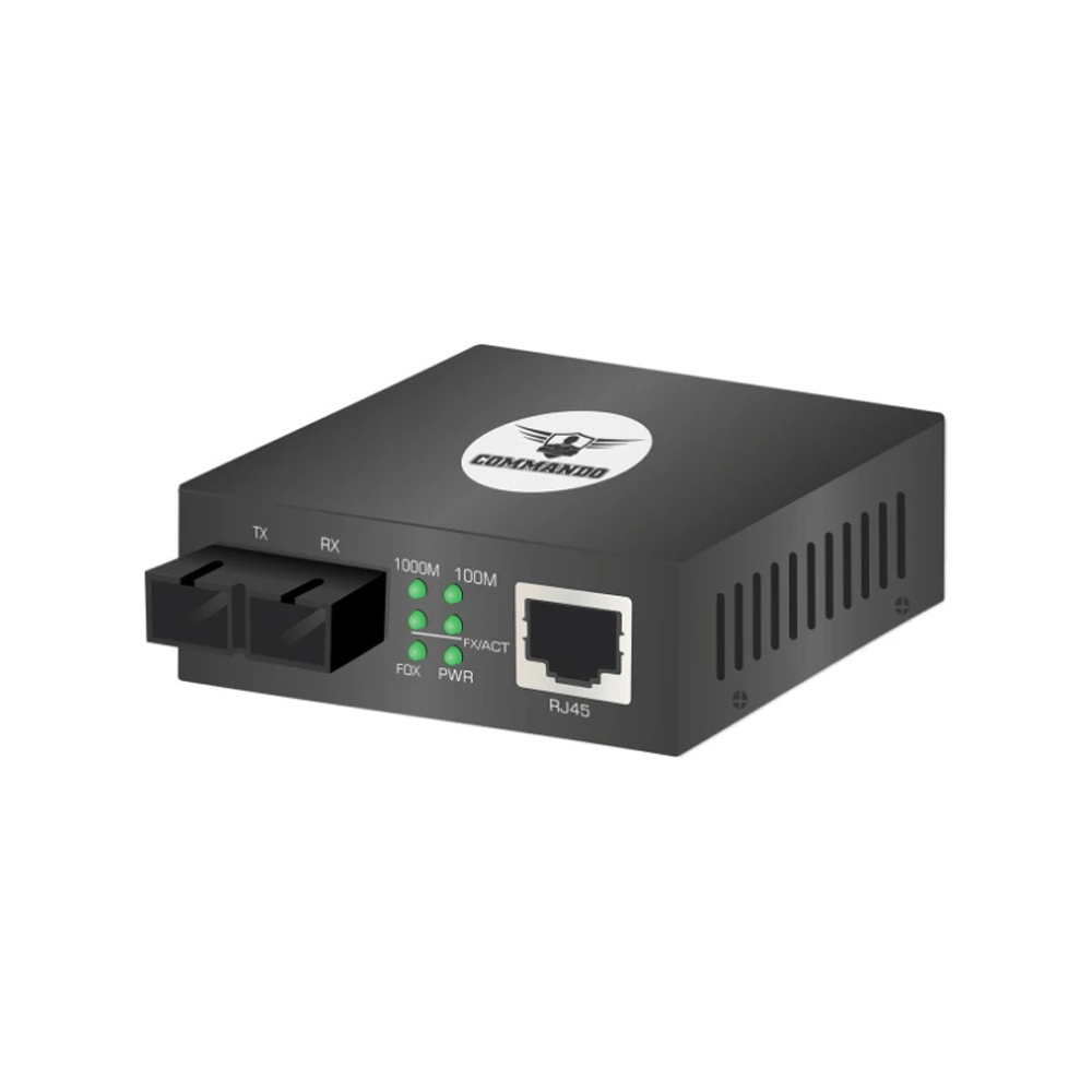 Convertisseur fibre optique COMMANDO LightningFIBER 1GE – monomode, 25 km