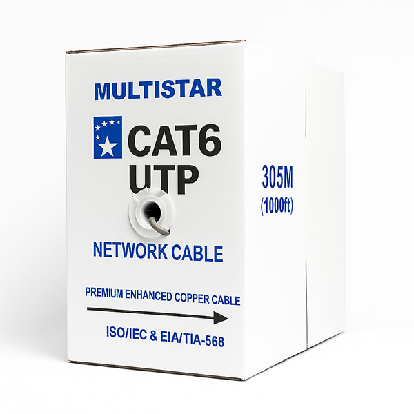 Multistar Cat Câble réseau Cat6 UTP 305M MULTISTAR pour votre réseau - AL'SPEED COMPUTER