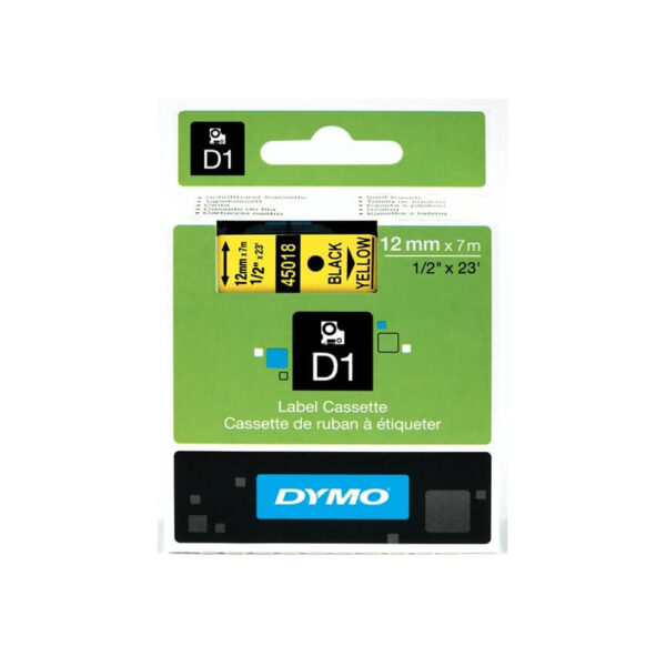 Ruban DYMO D1 12 mm × 7 m – noir sur jaune bon prix