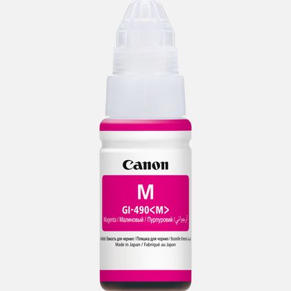 Bouteille d’encre originale Canon GI-490 magenta 70 ml pour imprimante PIXMA G