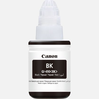 Bouteille d'encre originale Canon GI-490 noire 135 ml pour imprimante PIXMA G