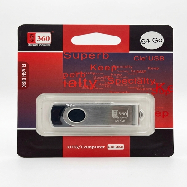 Clé USB GIGA360 Flash Metal 64 Go à boîtier métal