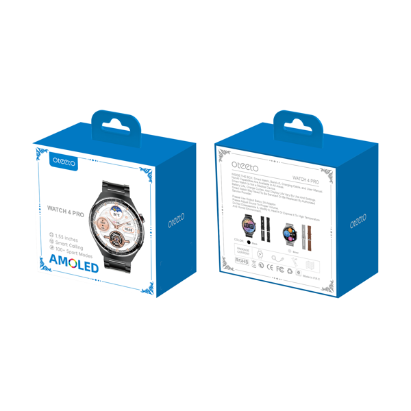 Montre connectée oteeto Watch 4 Pro à écran AMOLED 1,53 pouce