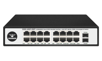 Switch PoE COMMANDO E200 à 16 ports PoE+ 200 W