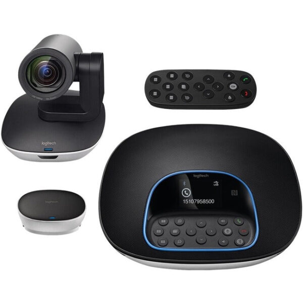 Système de visioconférence Logitech GROUP avec caméra Full HD et haut-parleur