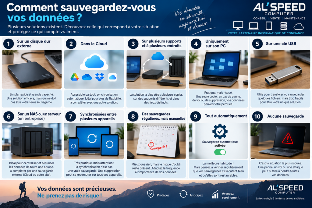 sauvegarde des données