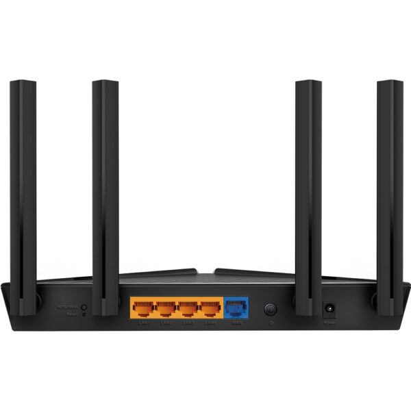 Routeur Wi-Fi TP-Link Archer AX10 AX1500 – vue arrière, quatre ports LAN Gigabit et port WAN Gigabit