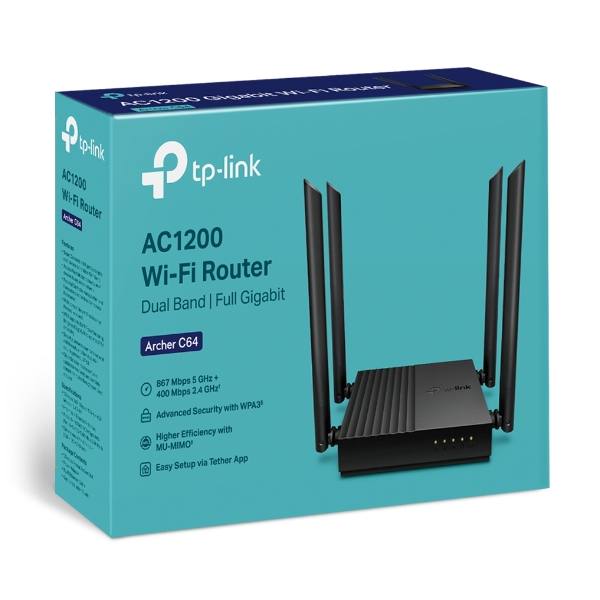 Routeur Wi-Fi TP-Link Archer C64 AC1200 vue principale