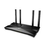 Routeur Wi-Fi 6 TP-Link Archer AX23 vue trois quarts sur fond blanc