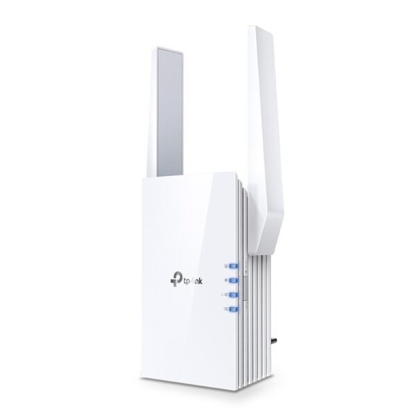 Répéteur Wi-Fi 6 TP-Link RE605X AX1800 vue fabricant sur fond blanc