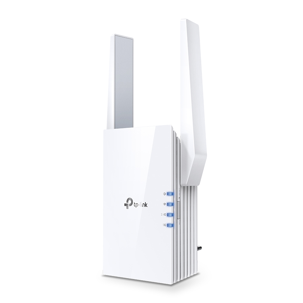 Répéteur Wi-Fi 6 TP-Link RE605X AX1800 vue fabricant sur fond blanc